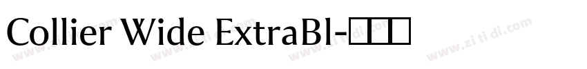 Collier Wide ExtraBl字体转换